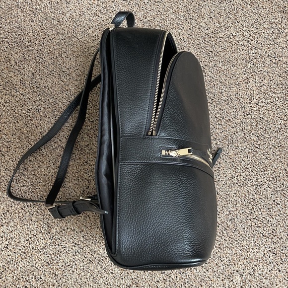 SOLD - Kate Spade Backpack, Black Leather, Laptop Section - Picture 3 of 5